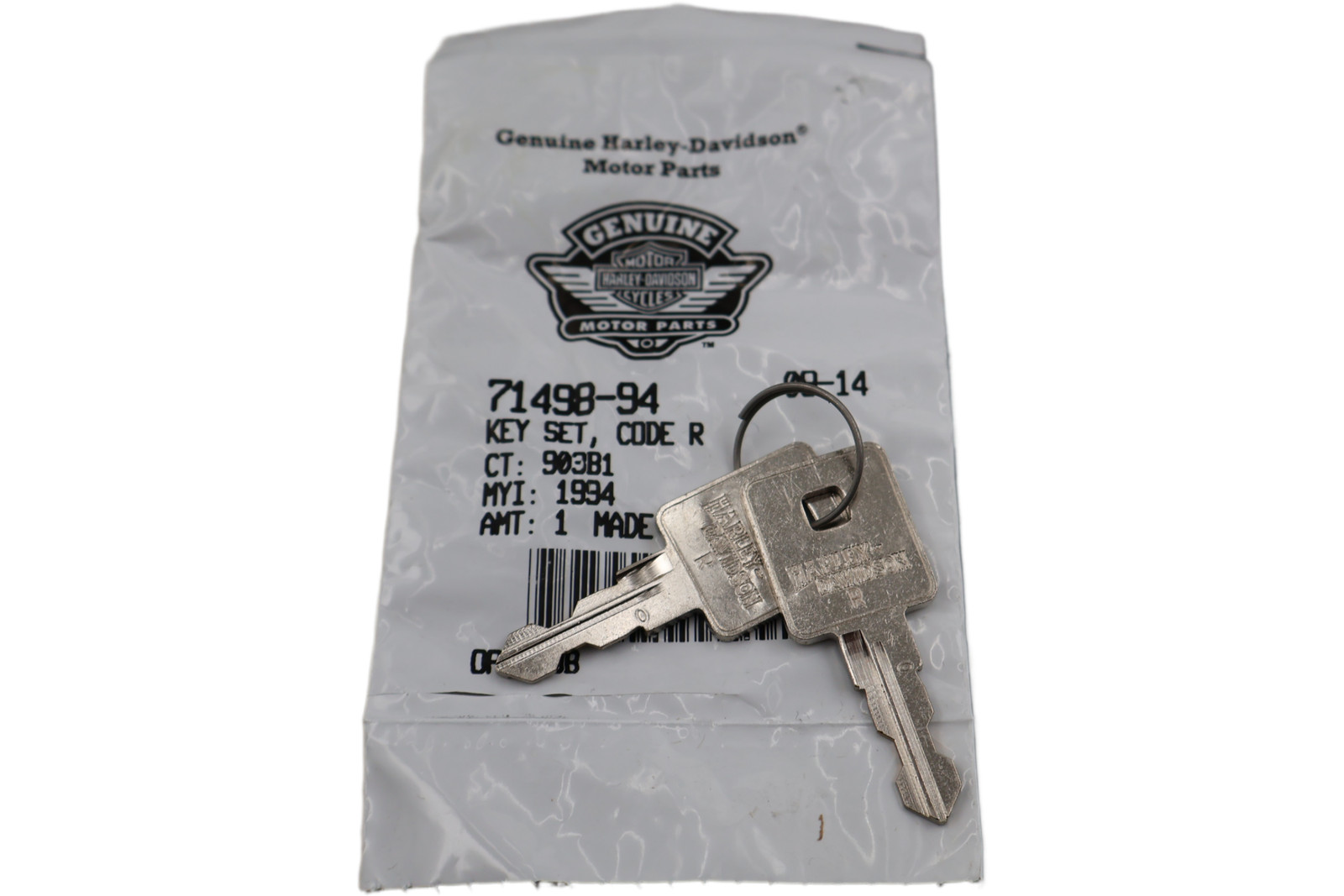 71498-94 NEW OEM HARLEY-DAVIDSON SPORTSTER XL KEY SET CODE R 71498-94