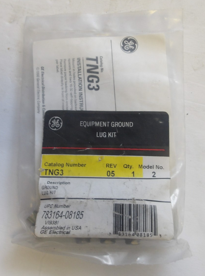 GENERAL ELECTRIC EQUIPMENT 3 TERMINAL GROUND LUG KIT 100-200 AMP P/N: TNG3 NEW