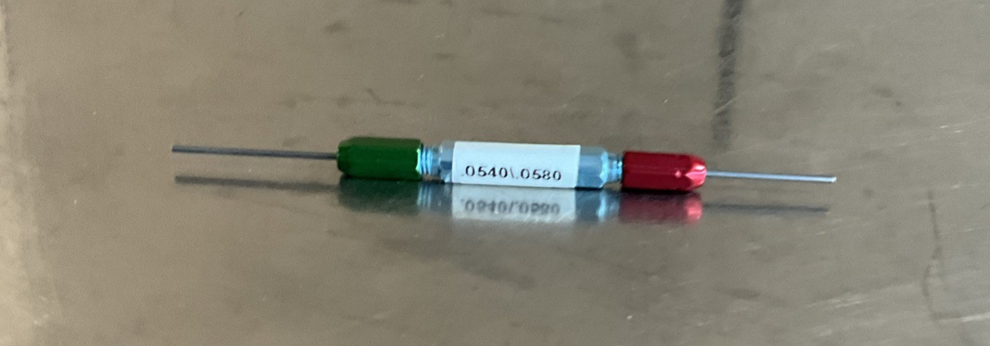 Vermont Gage    Go No Go Pin Gauge       .0540- .0580