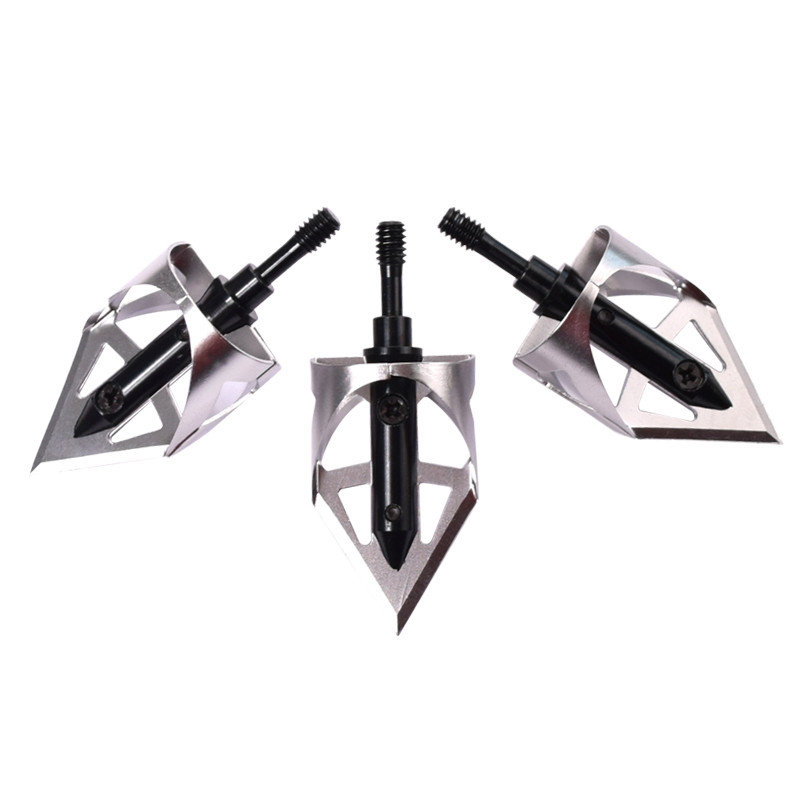 100gr Broadheads Steel Arrowheads Fit Archery Outdoor Target Hunting 3X