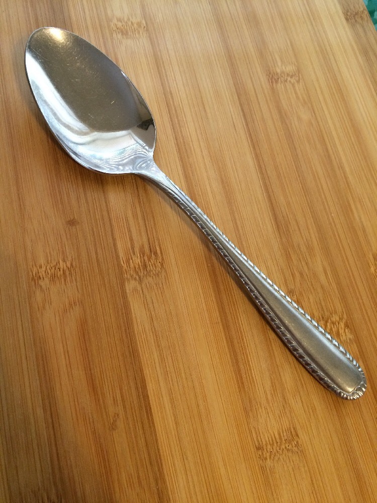 Artisanware Silver Stainless Forged Rope Edge Satin ARN2 SERVING SPOON 9 1/8""