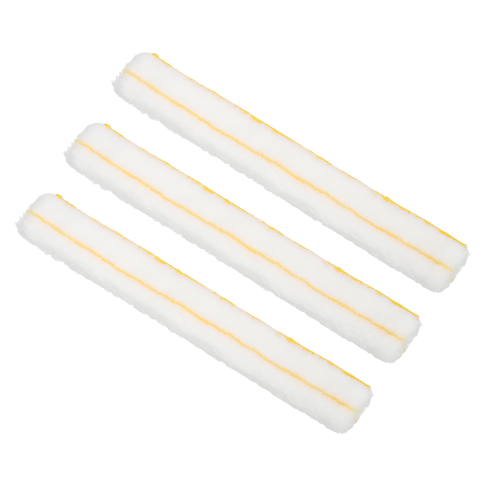 3 Pcs Microfiber Window Scrubber Replacement Head 17.72 Inch Yellow/White