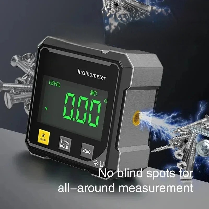 Digital Angle Finder with Electronic Laser 2-Side Magnetic Gauge Level LCD