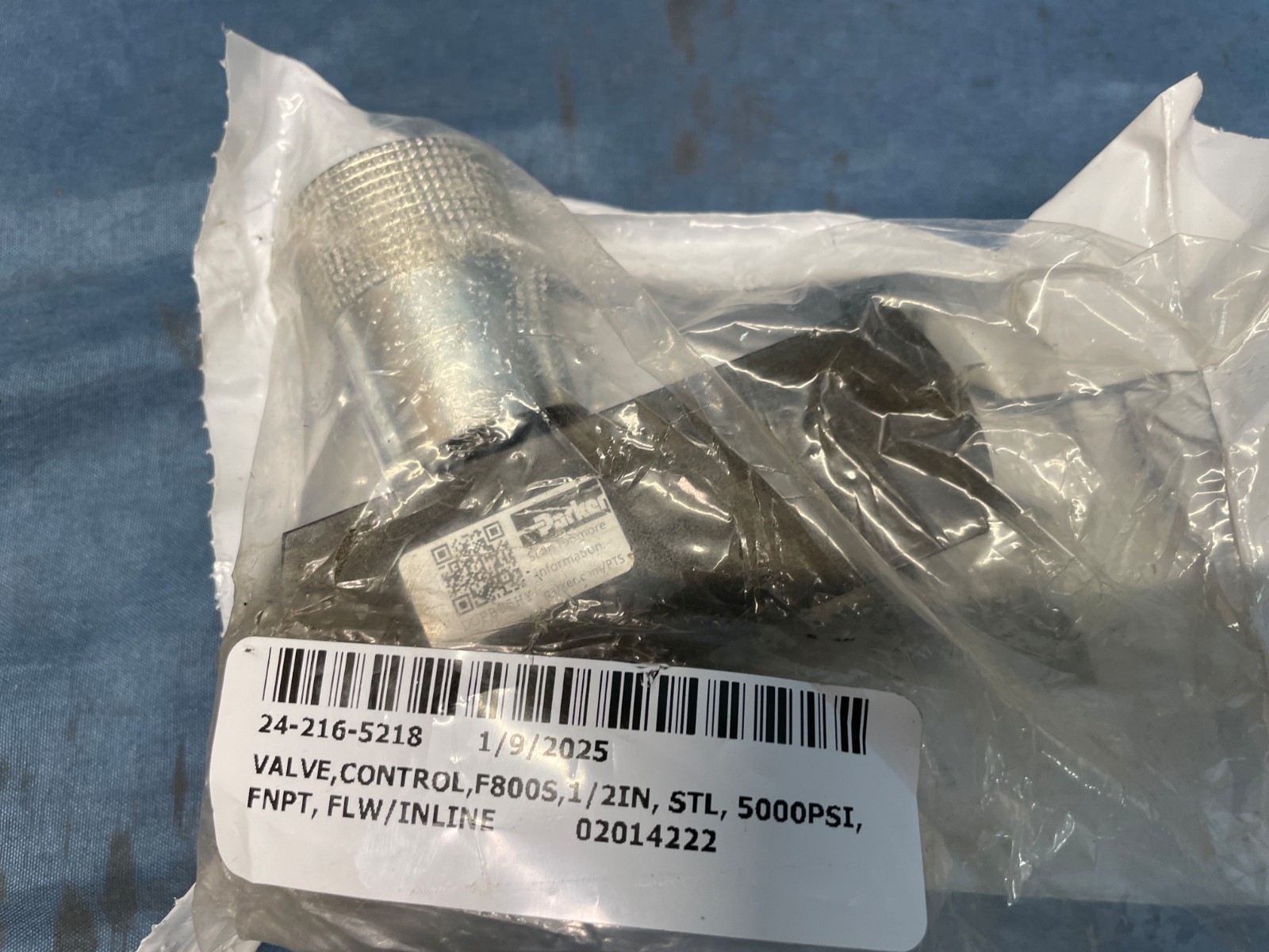 Parker F800S 1/2" NPT Precision Inline Flow Control Valve 5000PSI 15GPM