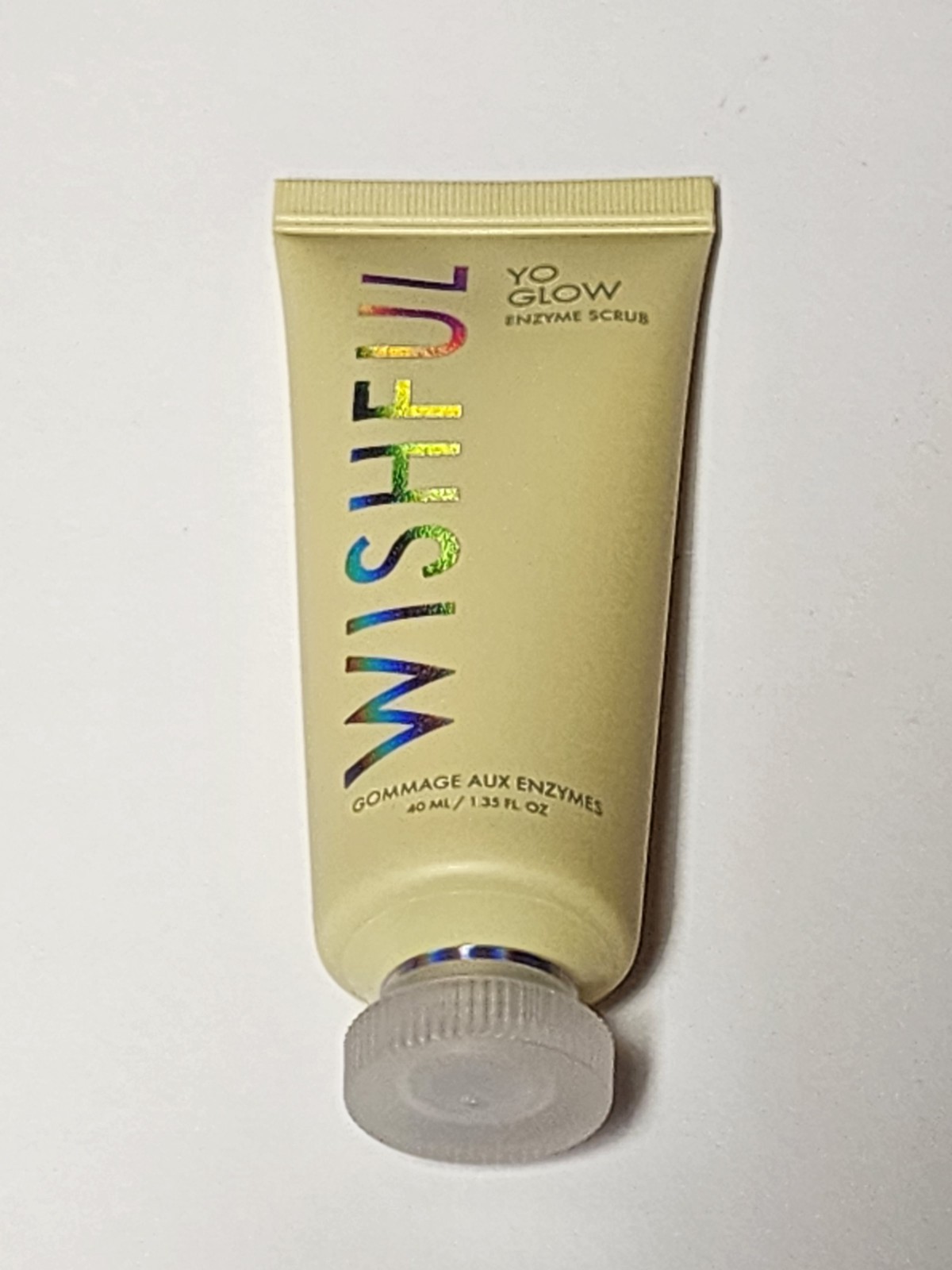 Wishful Yo Glow Facial Enzyme Scrub Exfoliate 1.35 oz/ 40 mL New Travel SEALED