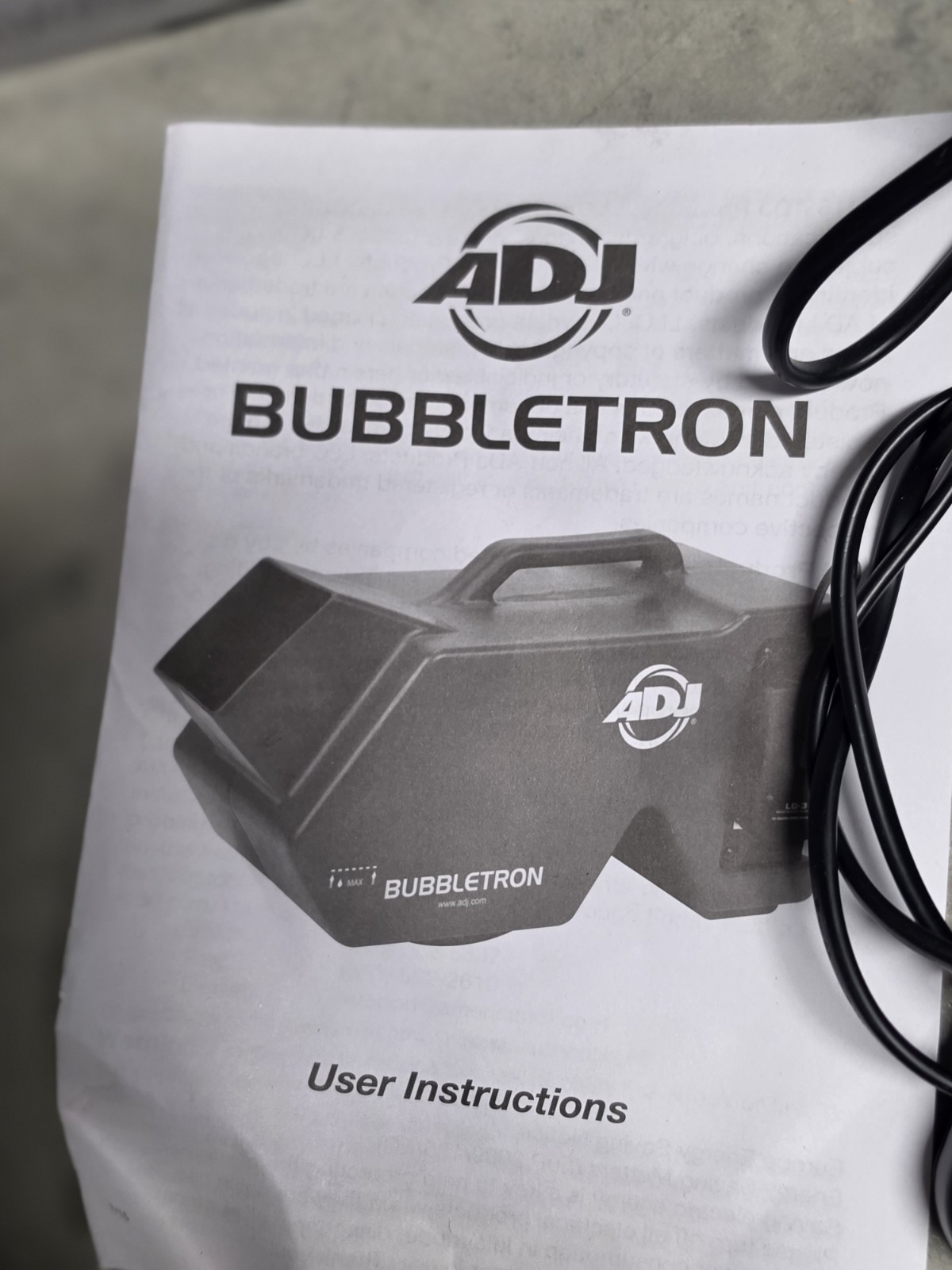 American BUB773 DJ Bubble Machine - Black