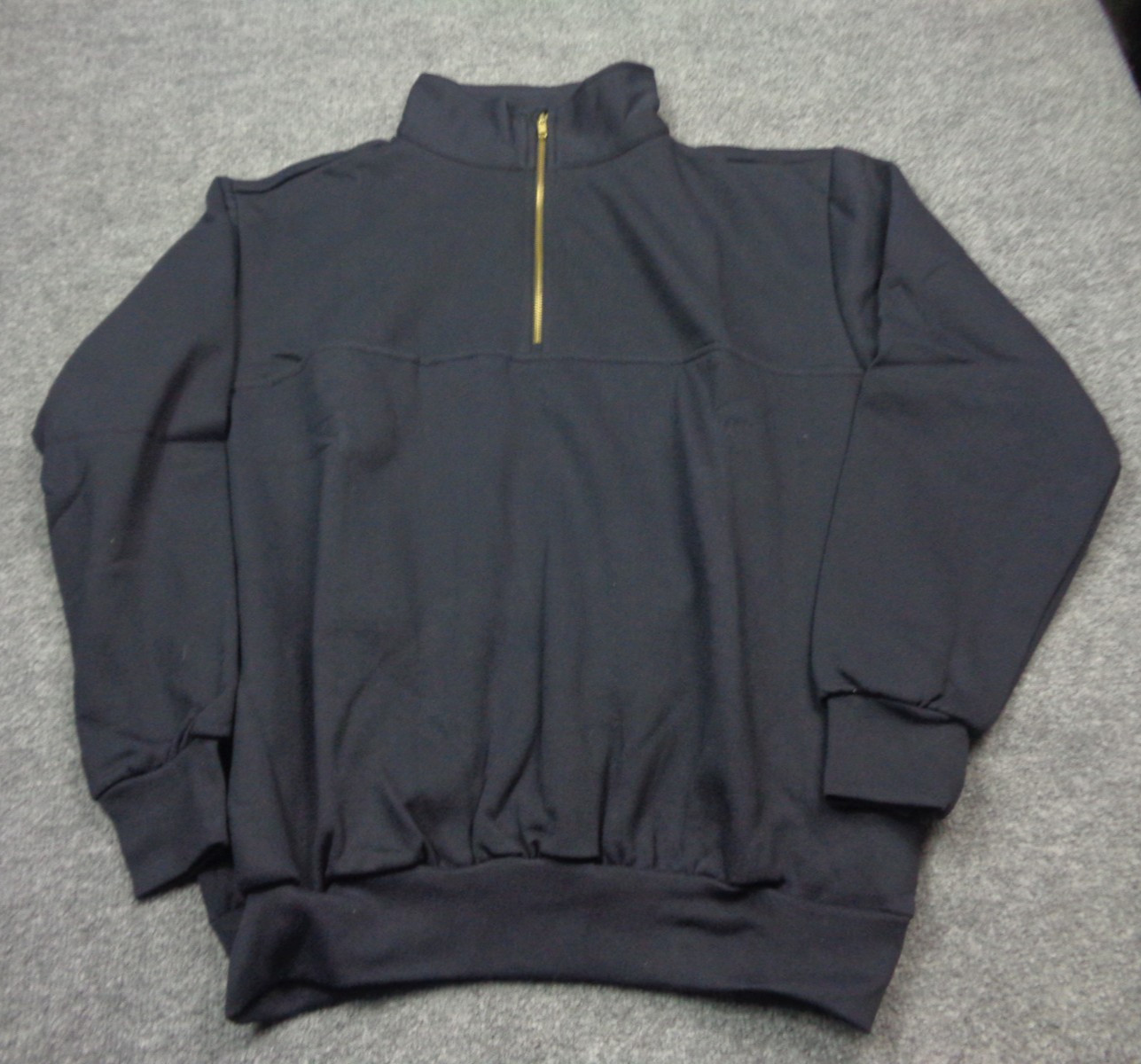 Vtg 90s The Game EMT Pullover Mens Blue Fire Department Workwear  1/4 Zip