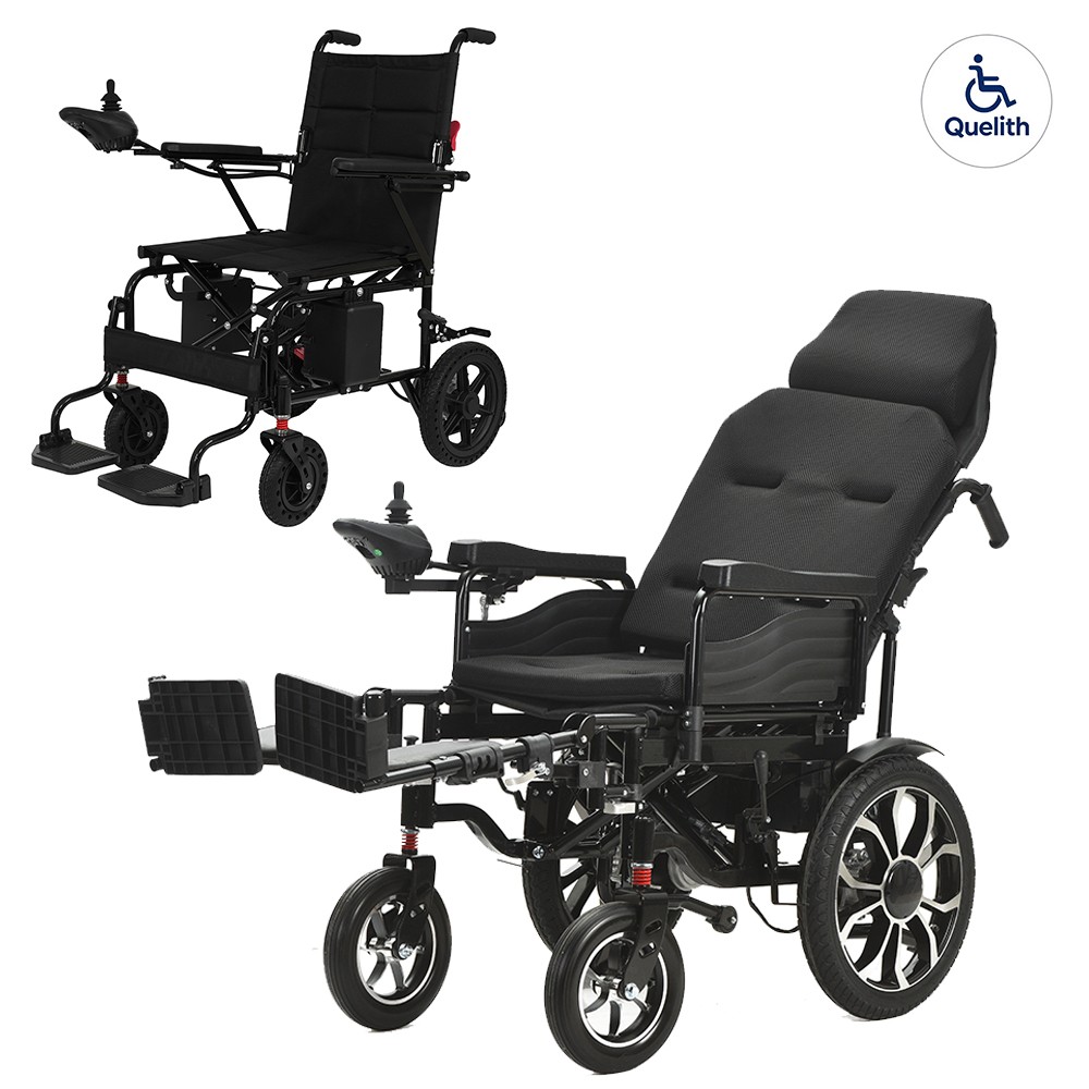 Quelith Folding Electric Wheelchair Lightweight Adult Wheelchair Free Shipping