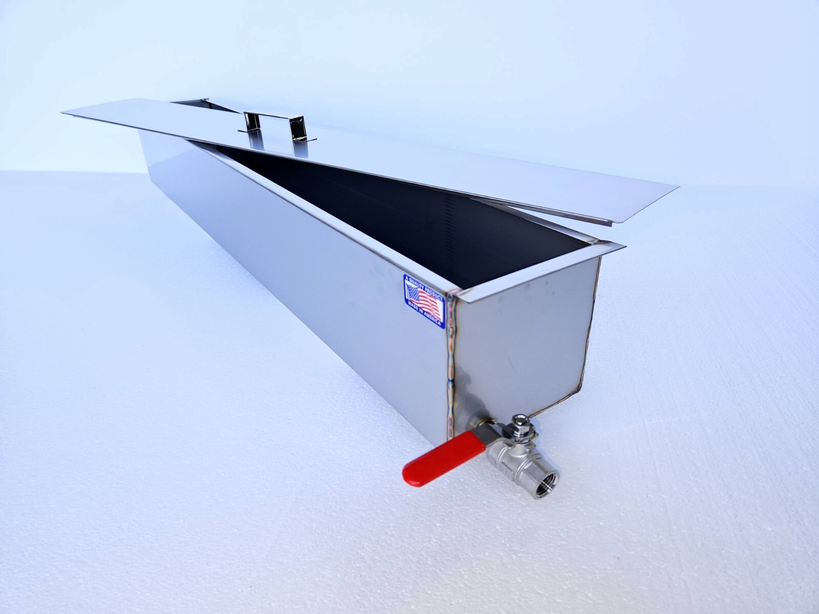 Stainless Steel Parkerizing Tank WITH LID Bluing 40"x6"x6" 20ga Rifle USA