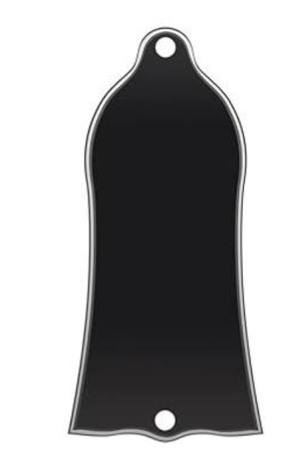 3-Ply Black Bell Truss Rod Cover Gibson SG/Les Paul/Bass FREE SHIPPING!