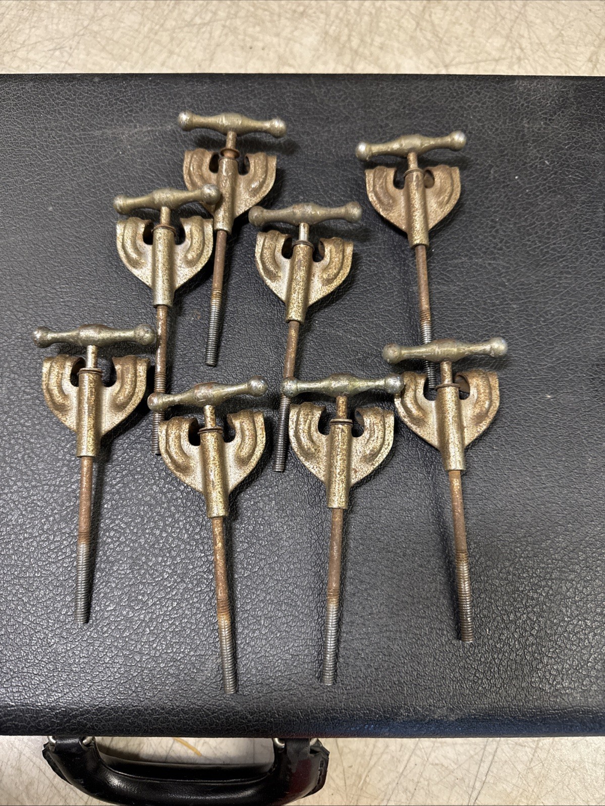 8x Slingerland Radio King 40s 50s Vintage Drum Lot Bass Drum T-Rods & Claws 1953