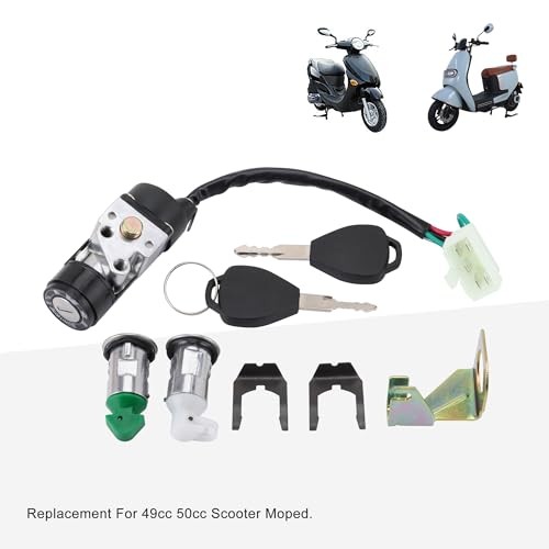 5-Wire Ignition Key Switch Assy for 49cc 50cc Scooter Moped