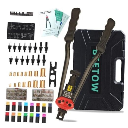 Professional Rivet Nut Tool Kit – 16'' Rivnut Gun with 15 SAE & Metric BT-9