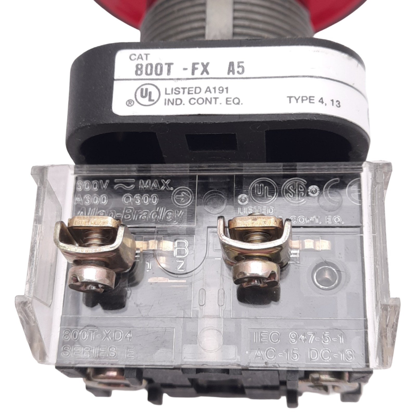 Allen Bradley 800T-FXA5 Push/Pull E-Stop Button, ø30mm, 2NCLB, 600V 10A Max
