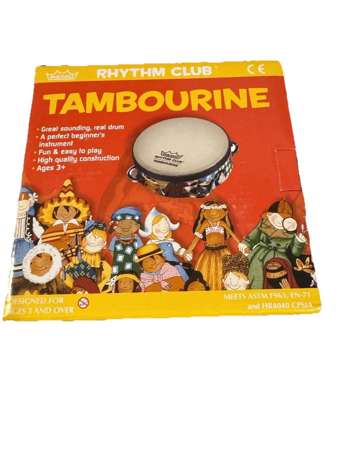Remo Rhythm Club Tambourine RH-2106-00 Kids Drum Instrument New