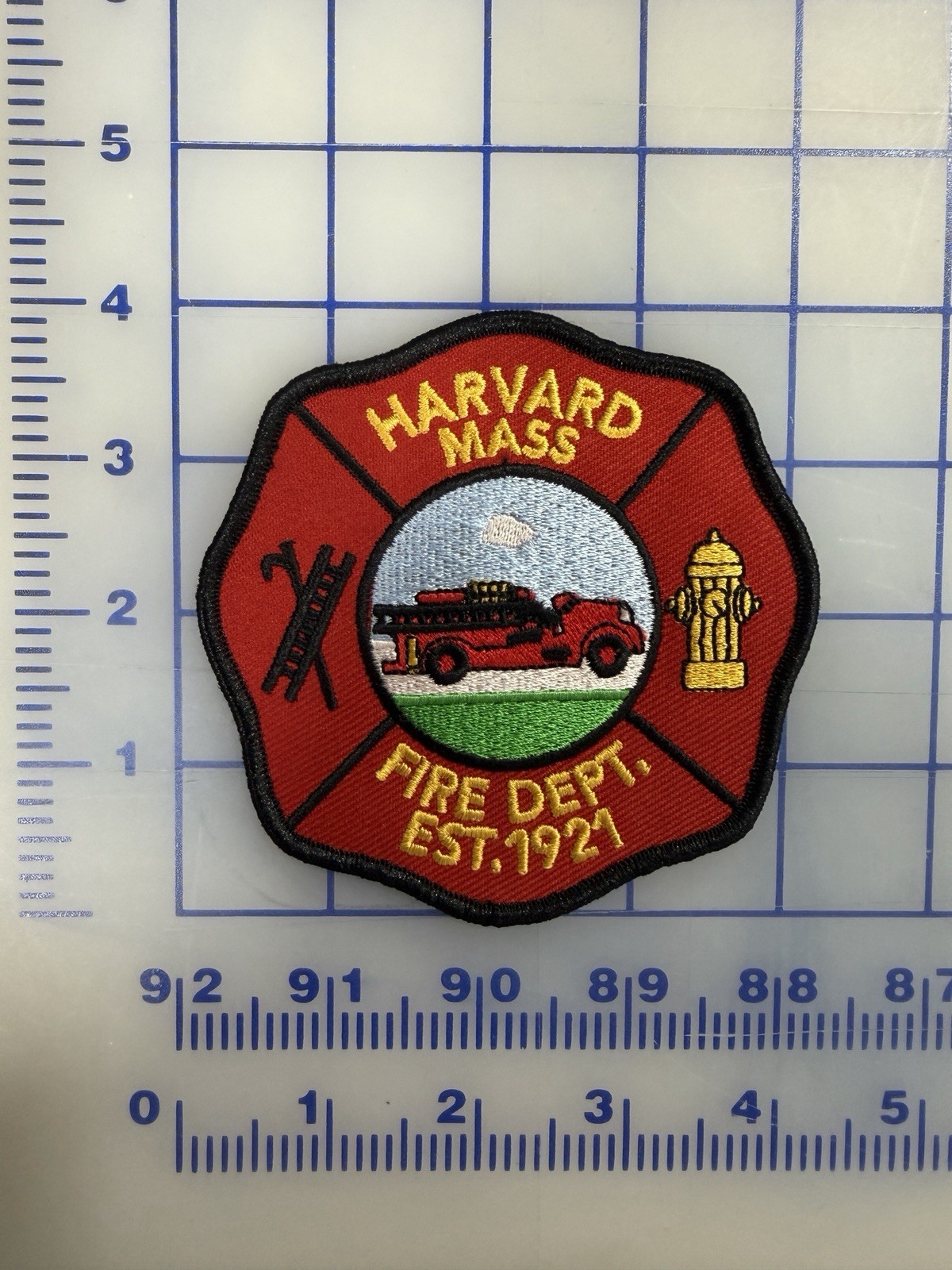 Harvard Fire Dept Patch Massachusetts Firefighting & Rescue Collectible