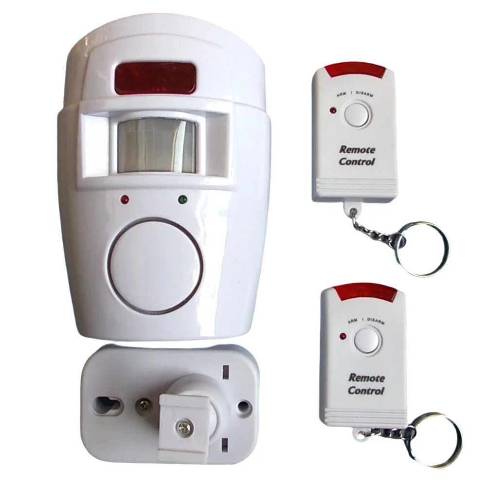 2pcs Wireless PIR Motion Sensor Detector Alarm with Remote Controls