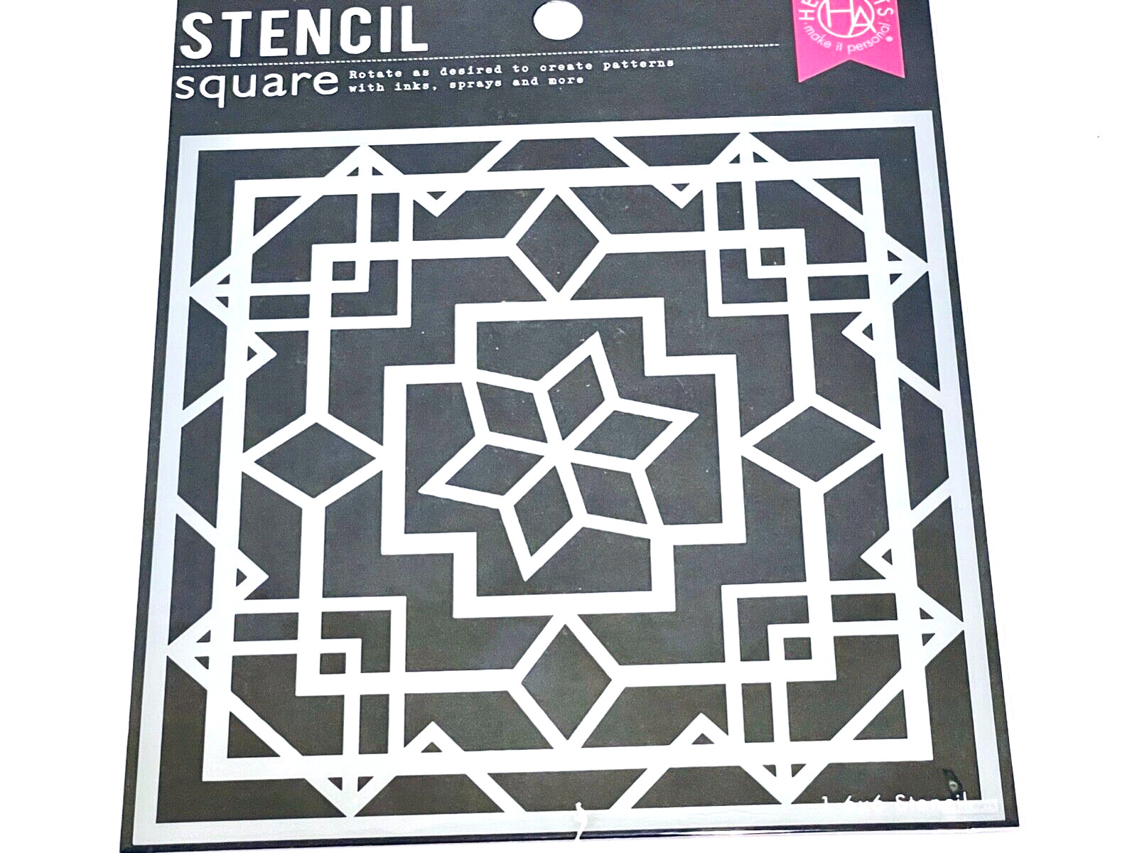 HERO ARTS ART DECO LOTUS SQUARE STENCIL