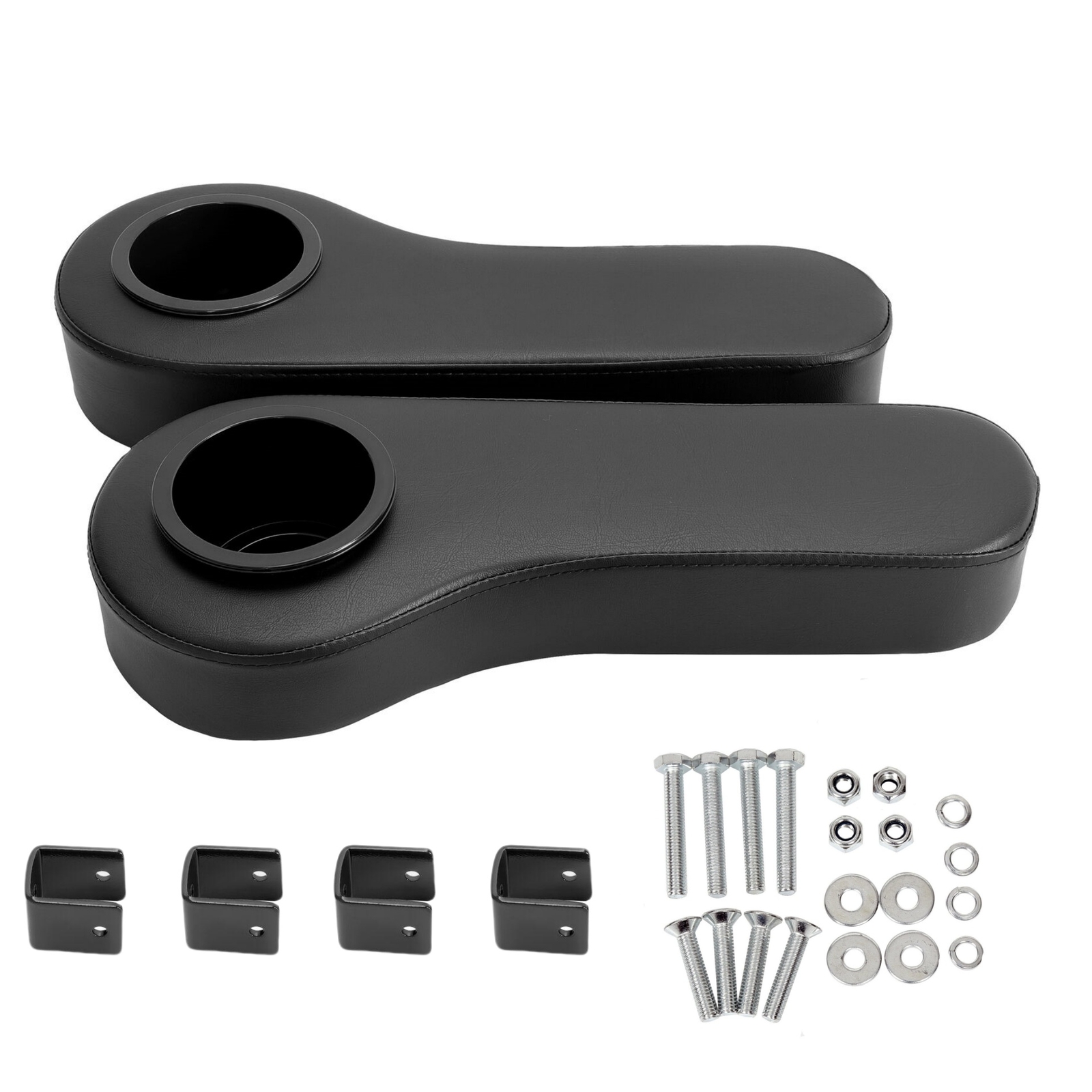 Universal Rear Seat Arm Rest Cup Holder Black for EZGO Club Car Yamaha Golf Cart