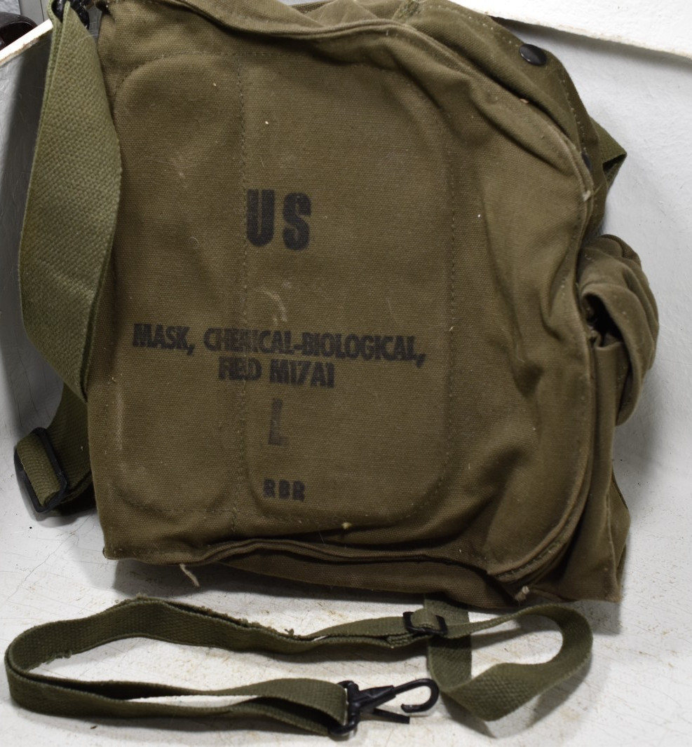Vietnam War US Army M17A1 Gas Mask Canvas Carrying Bag
