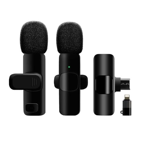 2-in-1 Wireless Lavalier Microphone for iPhone/Android/Camera/USB-C – Noise