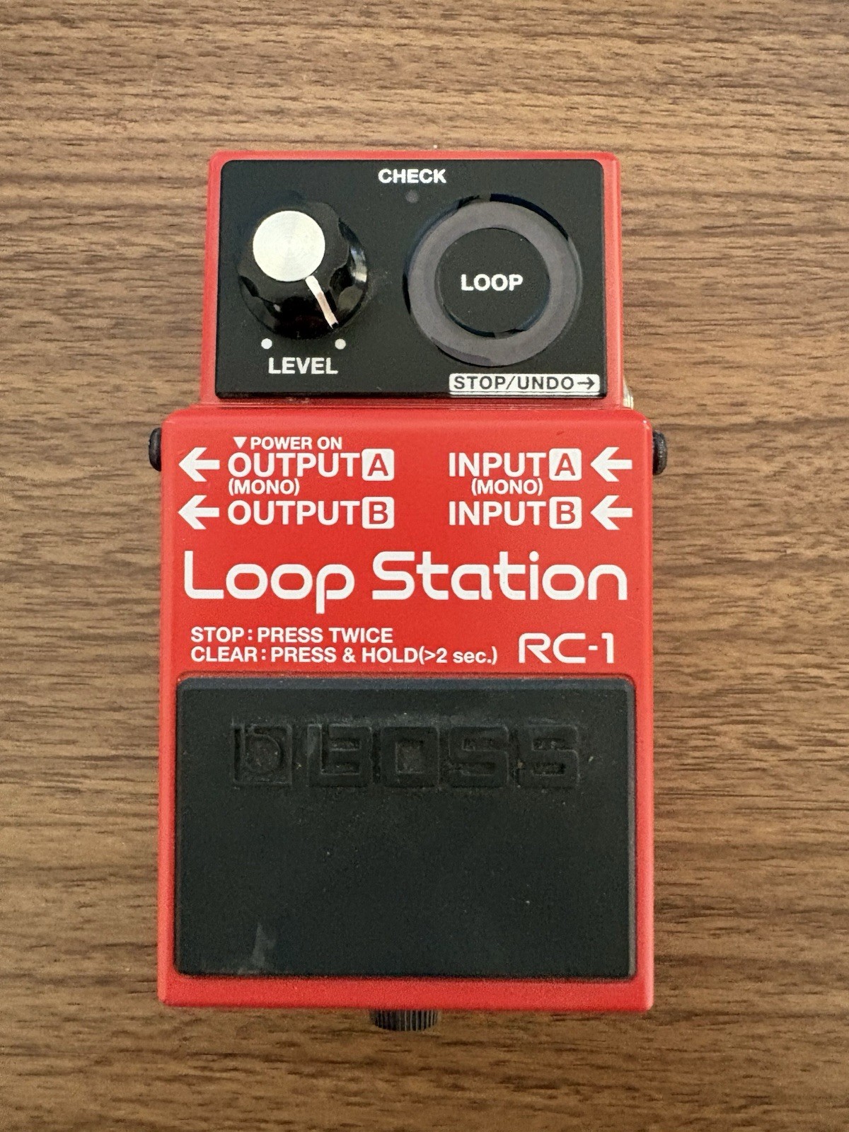 BOSS RC-1 Digital Loop Station Looper Pedal for Electric Guitar, Red