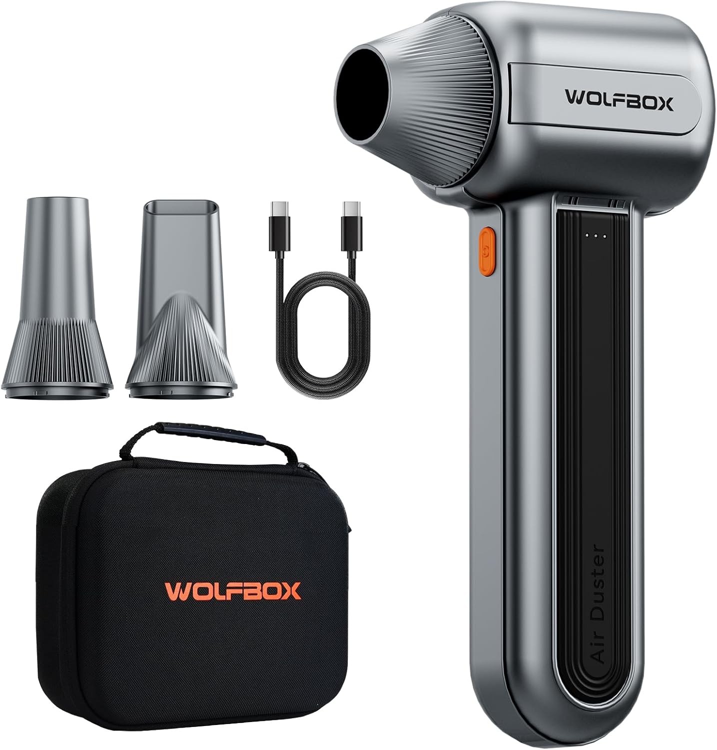 WOLFBOX MF400 Leaf Blower Cordless Lightweight 3 Modes Powerful Turbo for Patio