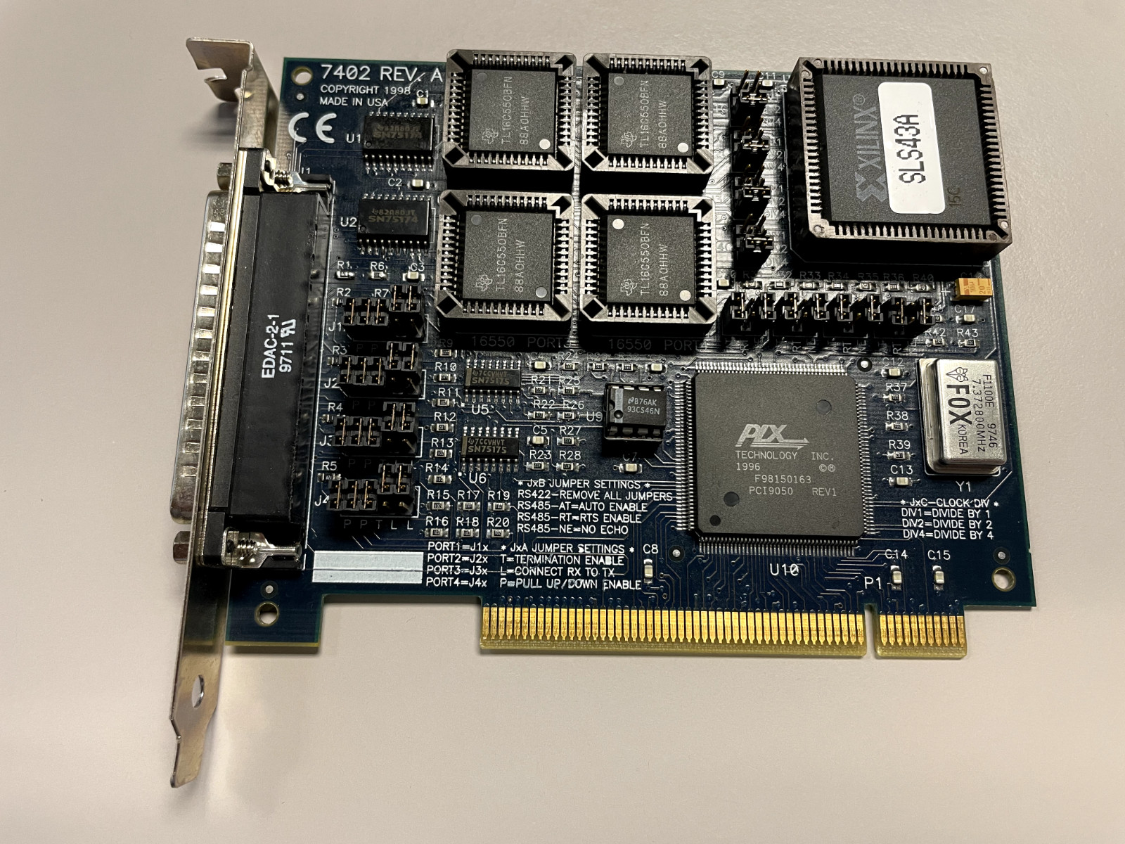 Sealevel 7402 Rev A -  001763 - PCI Card - Used
