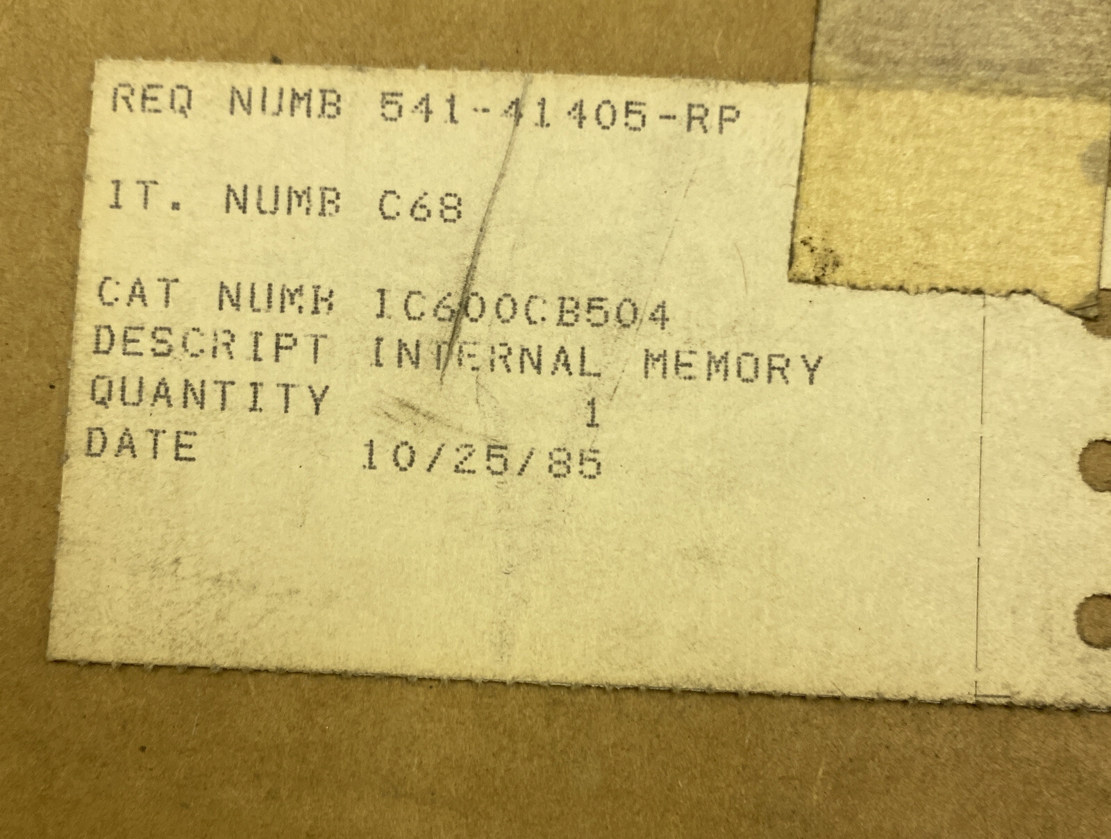 General Electric,IC600CB504A,Internal Memory Board