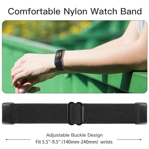 5 Pack Stretchy Nylon Compatible with Fitbit Charge 6 Bands/Fitbit 5 Pack-2