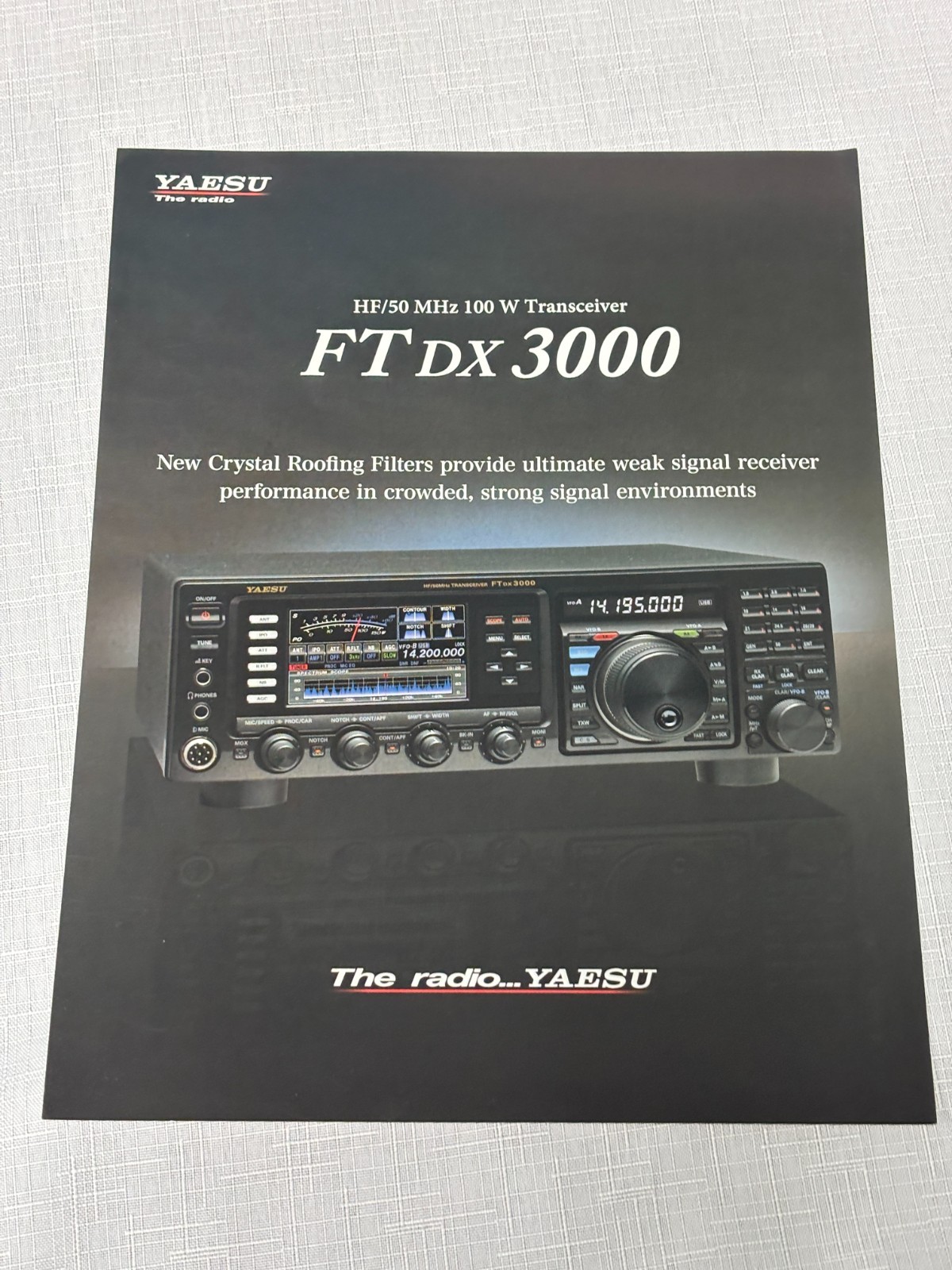 Yaesu FTdx-3000 Transceiver Brochure, Factory Original, Excellent