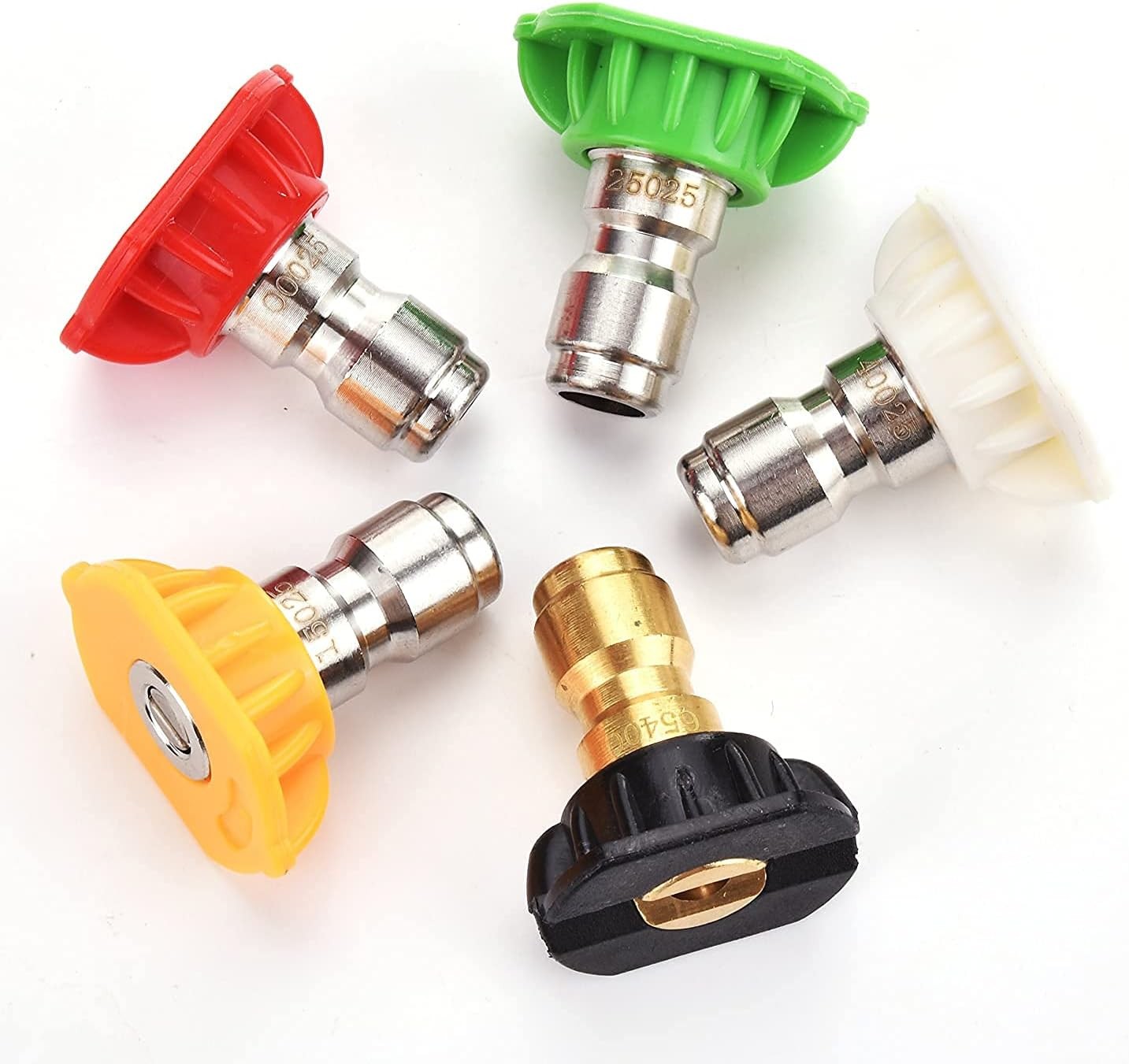 Tool Daily Pressure Washer Spray Nozzle Tips Multiple Degrees 1/4 inch 5 Pack