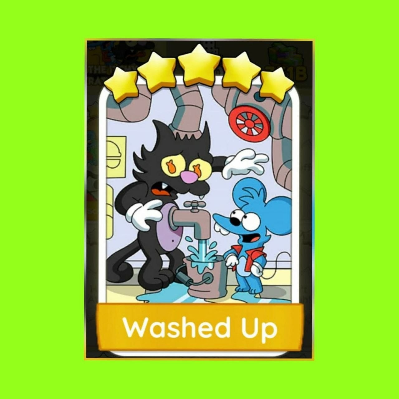 1 X Washed Up ( ⭐⭐⭐⭐⭐ ) - Set 17 - Mono_poly_Go Stickers - Suppar Service