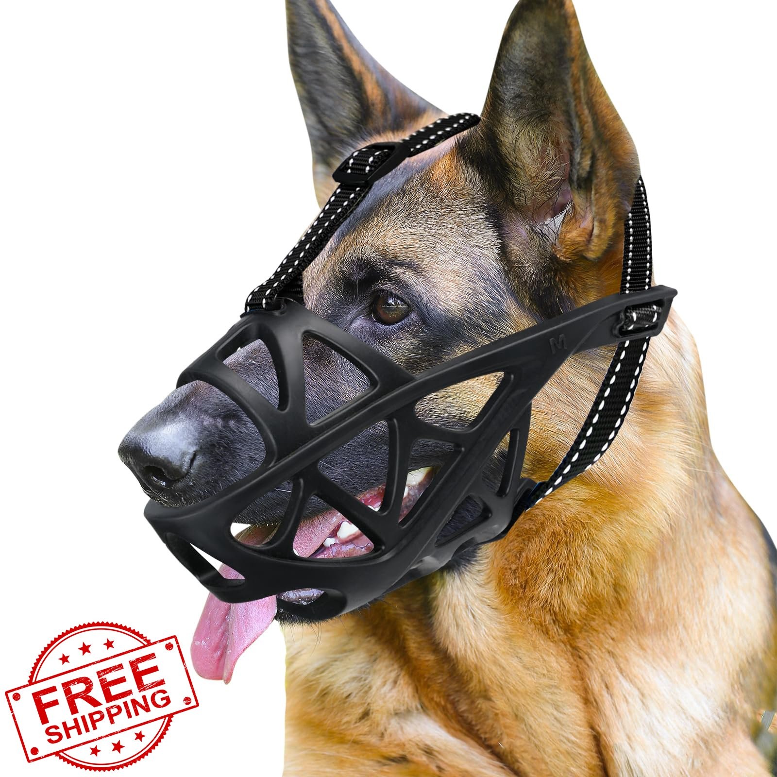 YunoEntona Dog Muzzle Small Black Breathable Long Nose