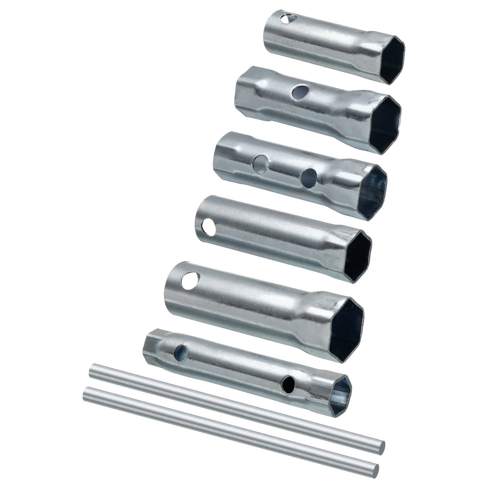 6Pcs Dual-Ended Spark Plug Wrench Set Zinc Plated