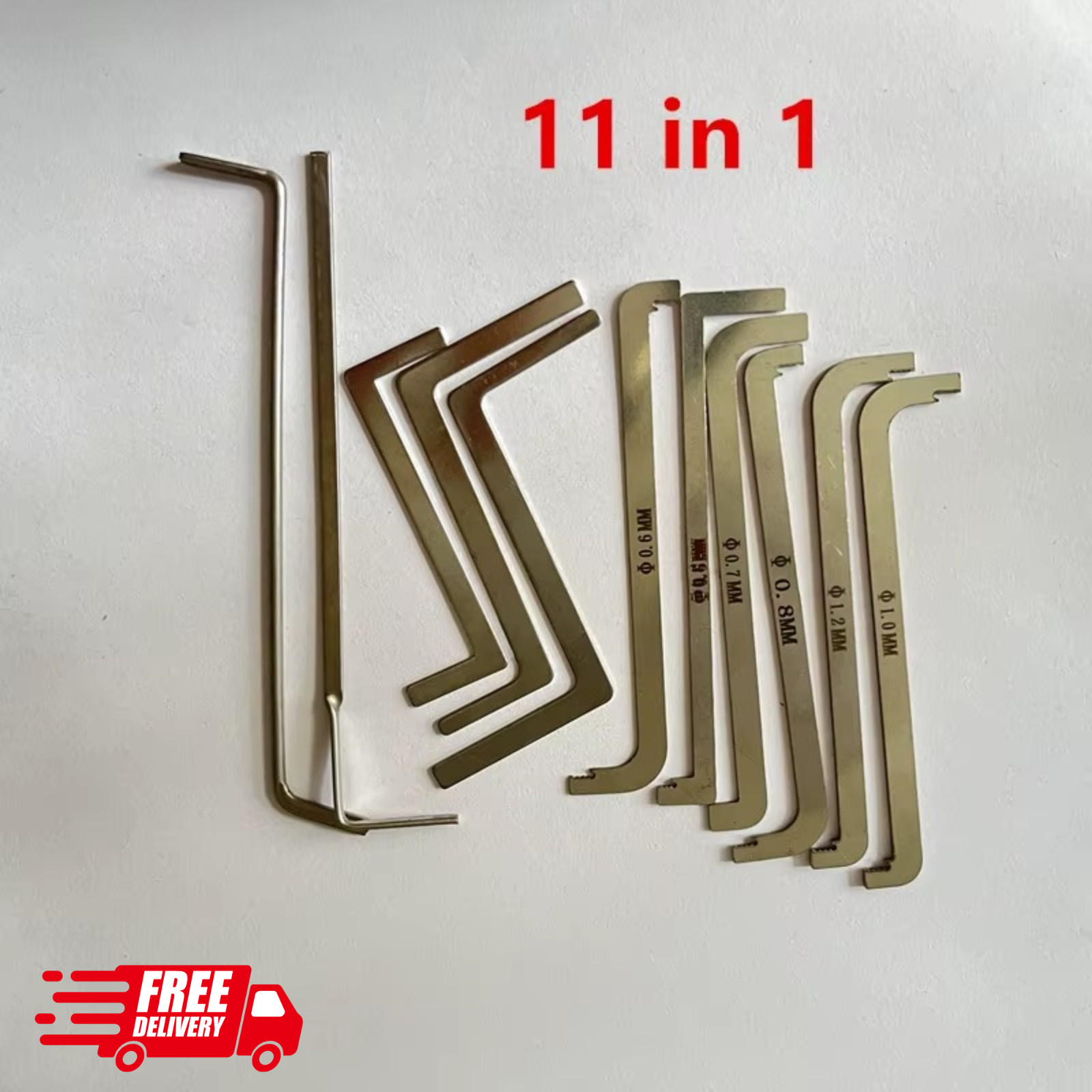 11pcs Turning Tool Lock Tension Wrenches Locksmith Pick Tool New*