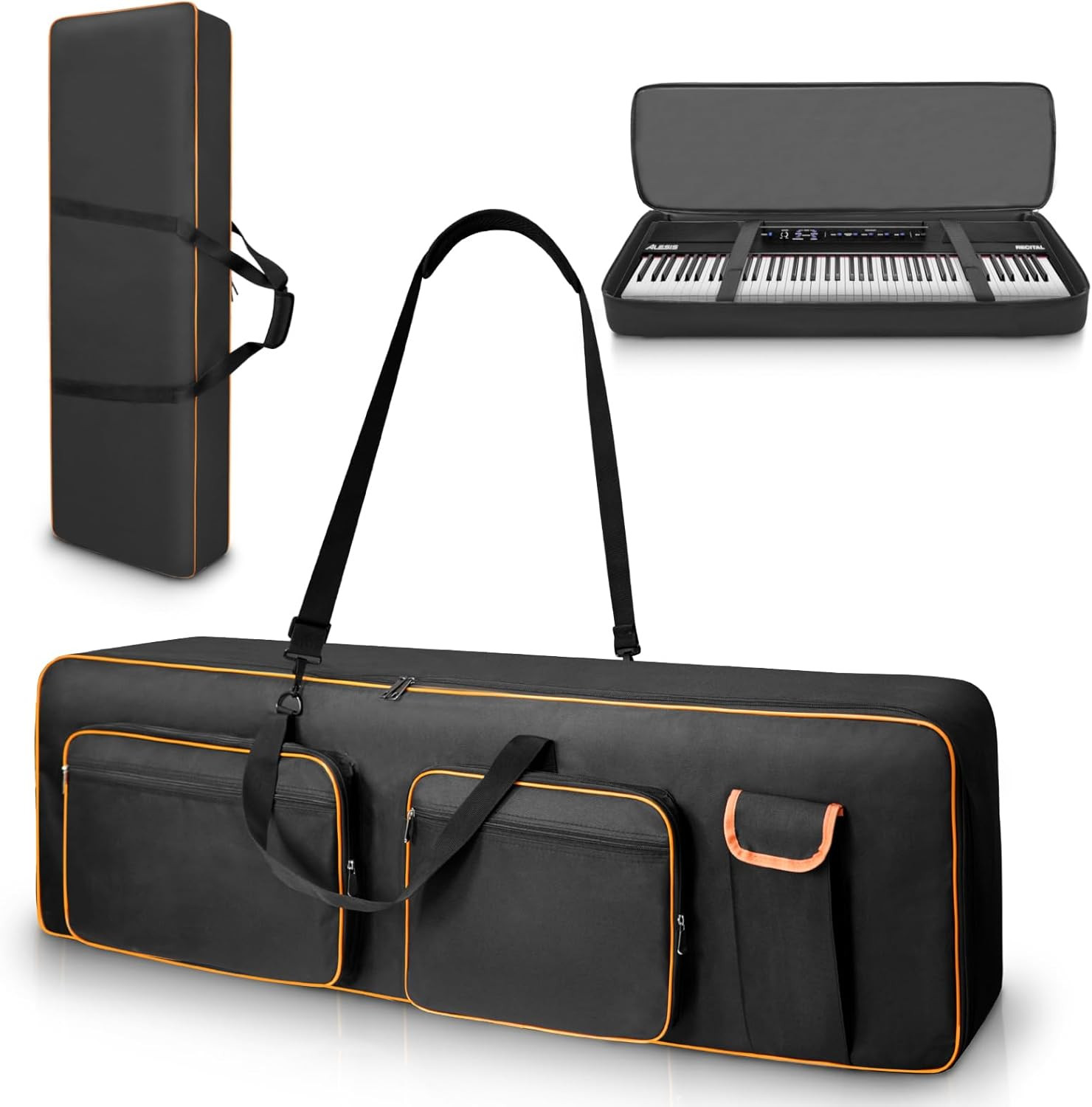 88 Key Keyboard Case,Soft Padded Portable Electric Piano Keyboard Gig