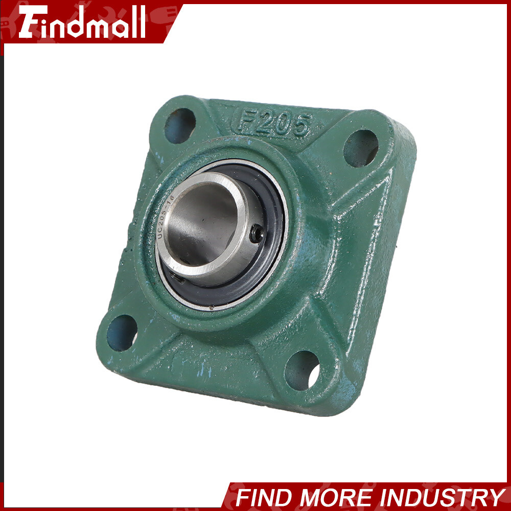 4 PCS UCF205-16 Solid Base Pillow Block Flange Bearing 1" Bore 4 Bolt