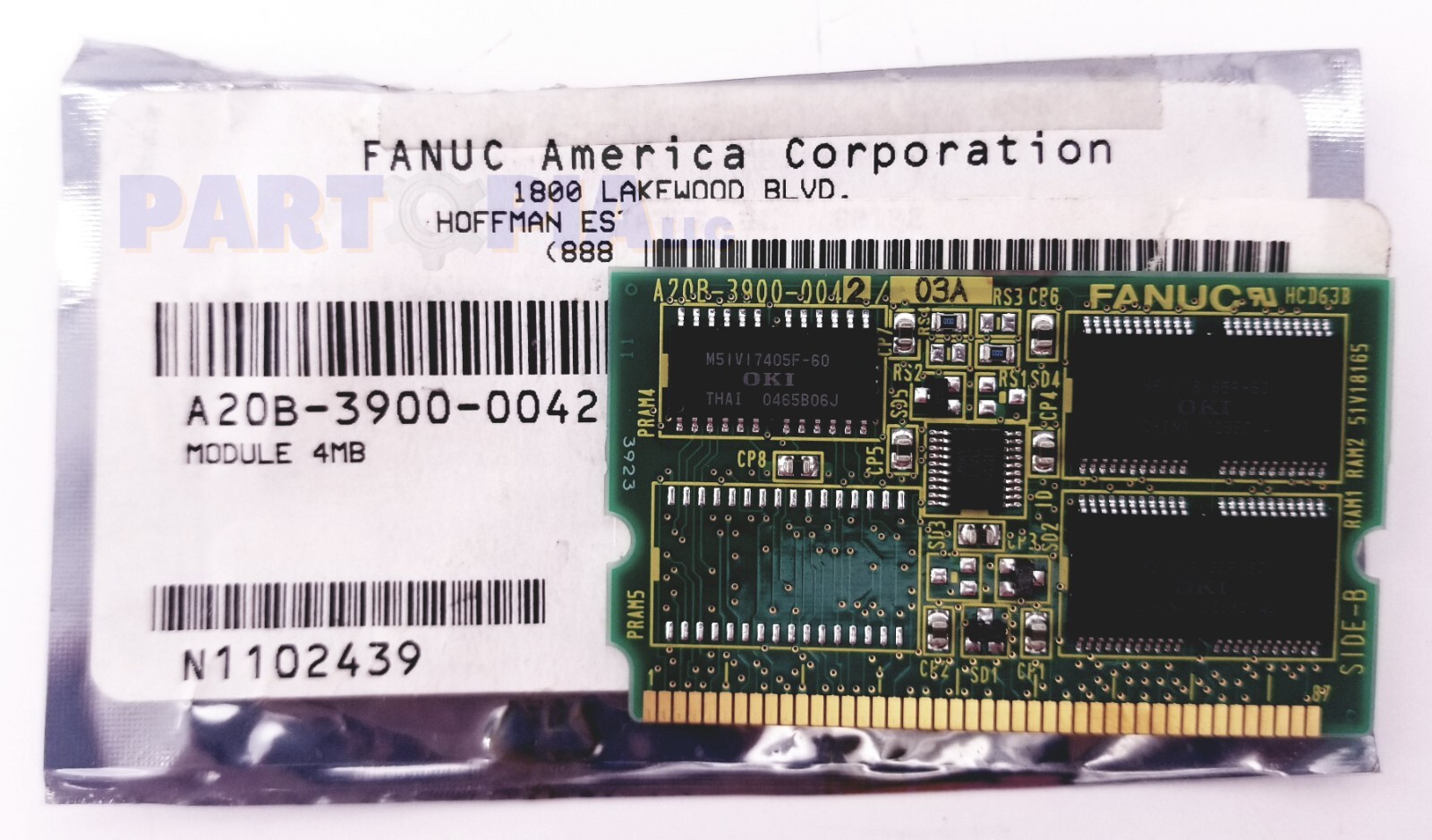Fanuc A20B-3900-0042, 4MB Memory Module, A20B-3900-0042/03A *NEW*