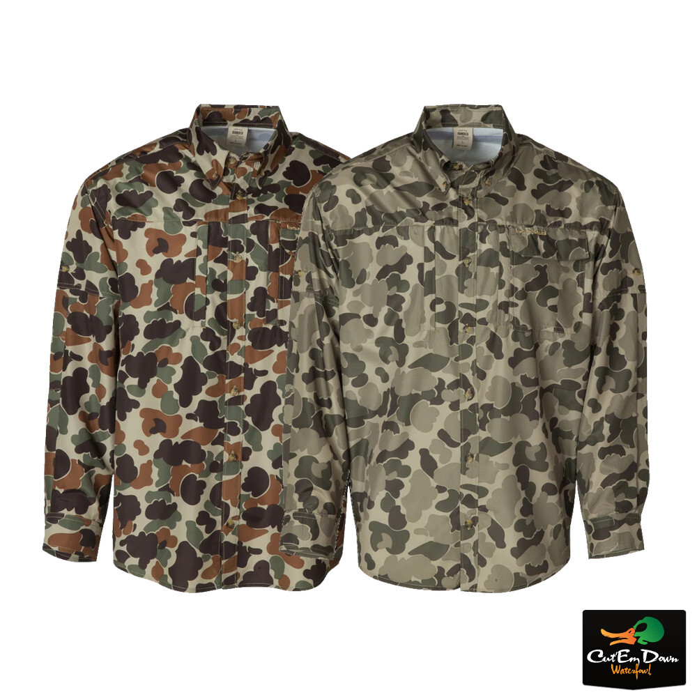 NEW BANDED ACCELERATOR OTL FISHING SHIRT OLD SCHOOL CAMO