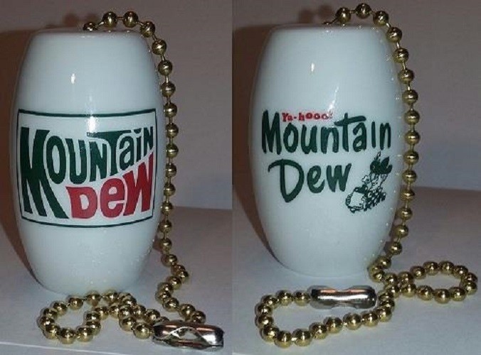 A Charming Set of 2 Mountain Dew Hillbilly Ceiling Light/ Fan Pulls