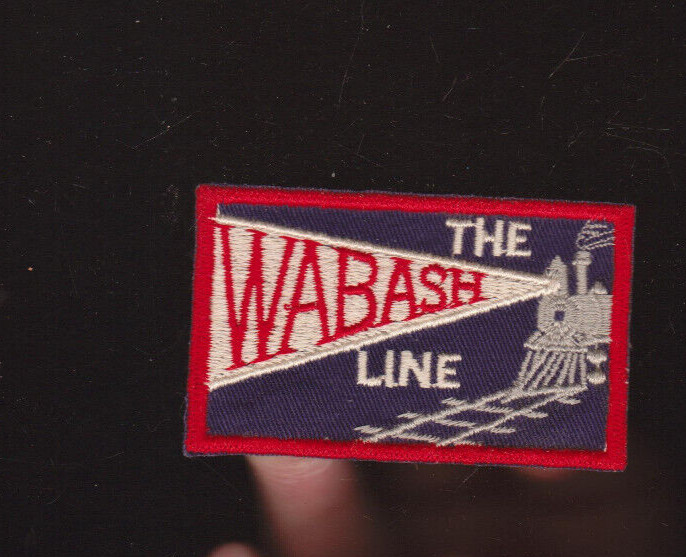 VINTAGE UNITED STATES USA KANSAS TRAIN LINE EMBROIDERED PATCH 3+1/2" NAVY