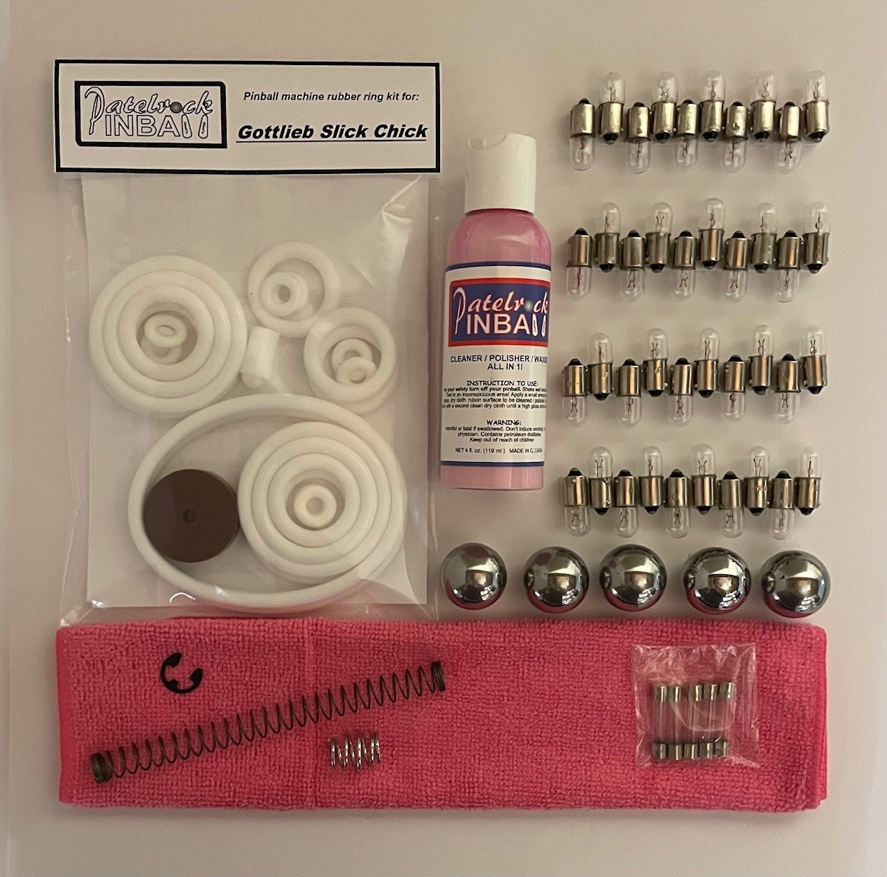 1963 Gottlieb Slick Chick Pinball Machine Maintenance Tune Up Kit