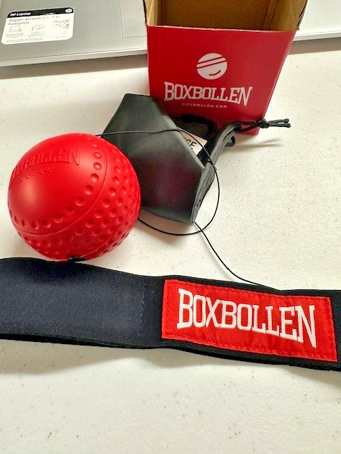 Boxbollen Agility Ball boxing reflex ball fitness game Headband QR Code App NIB