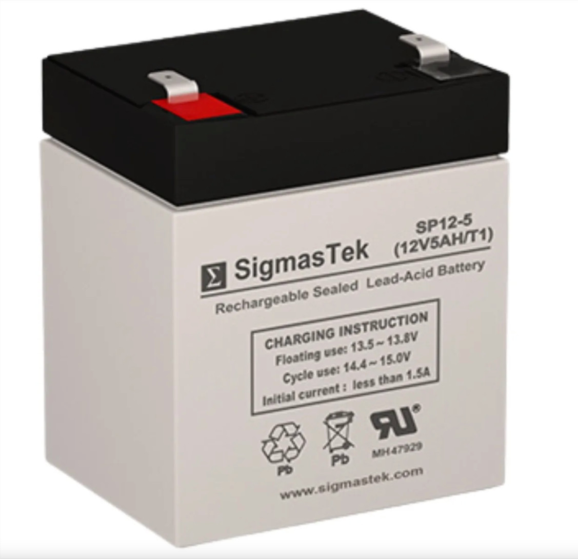 Chamberlain ML5-12 Garage Door Opener Battery Replacement by SigmasTek 12V 5AmpH