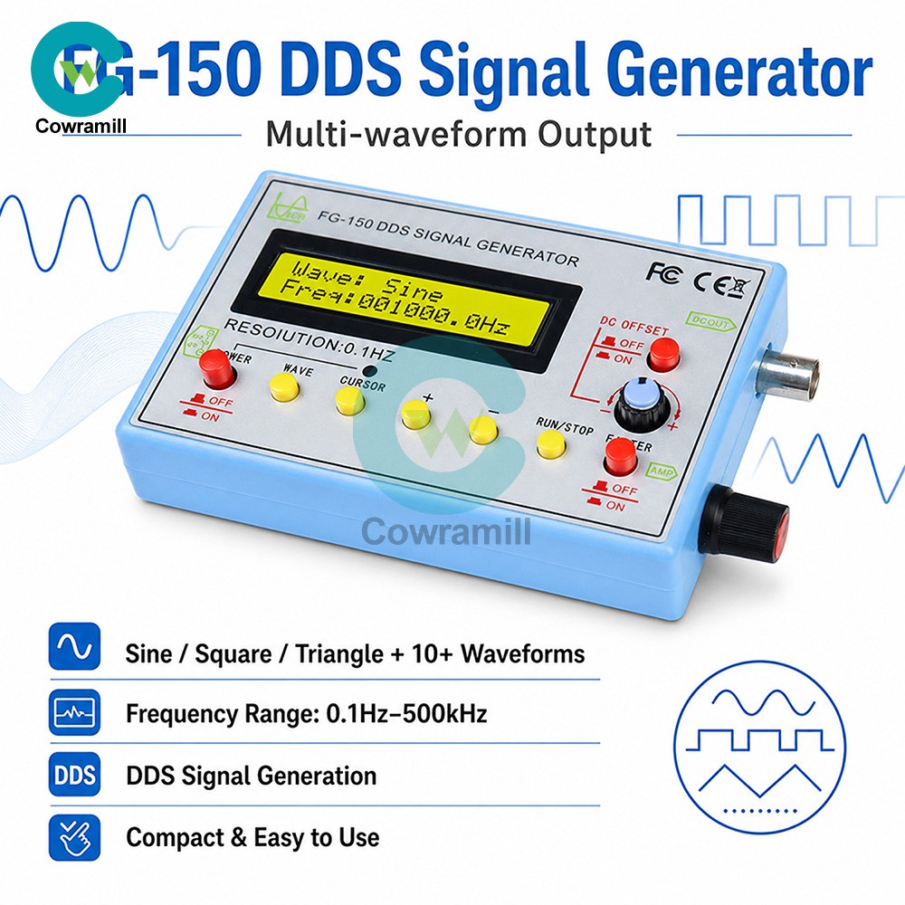 FG-150 DDS High-Precision Frequency Signal Generator with 15 Adjustable Waveform
