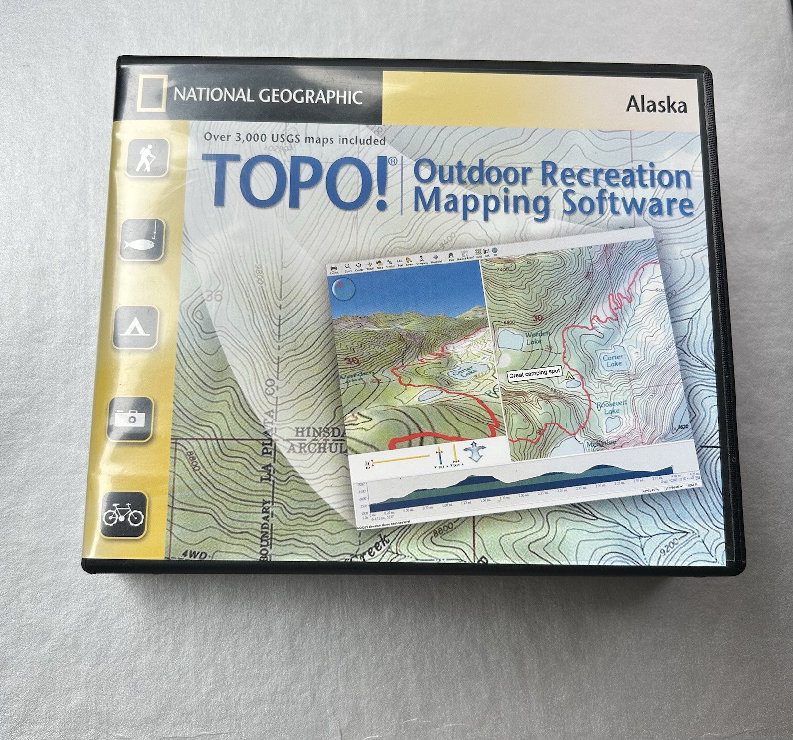 National Geographic TOPO! Alaska Complete 10 Disc Set Mapping Software - MINT