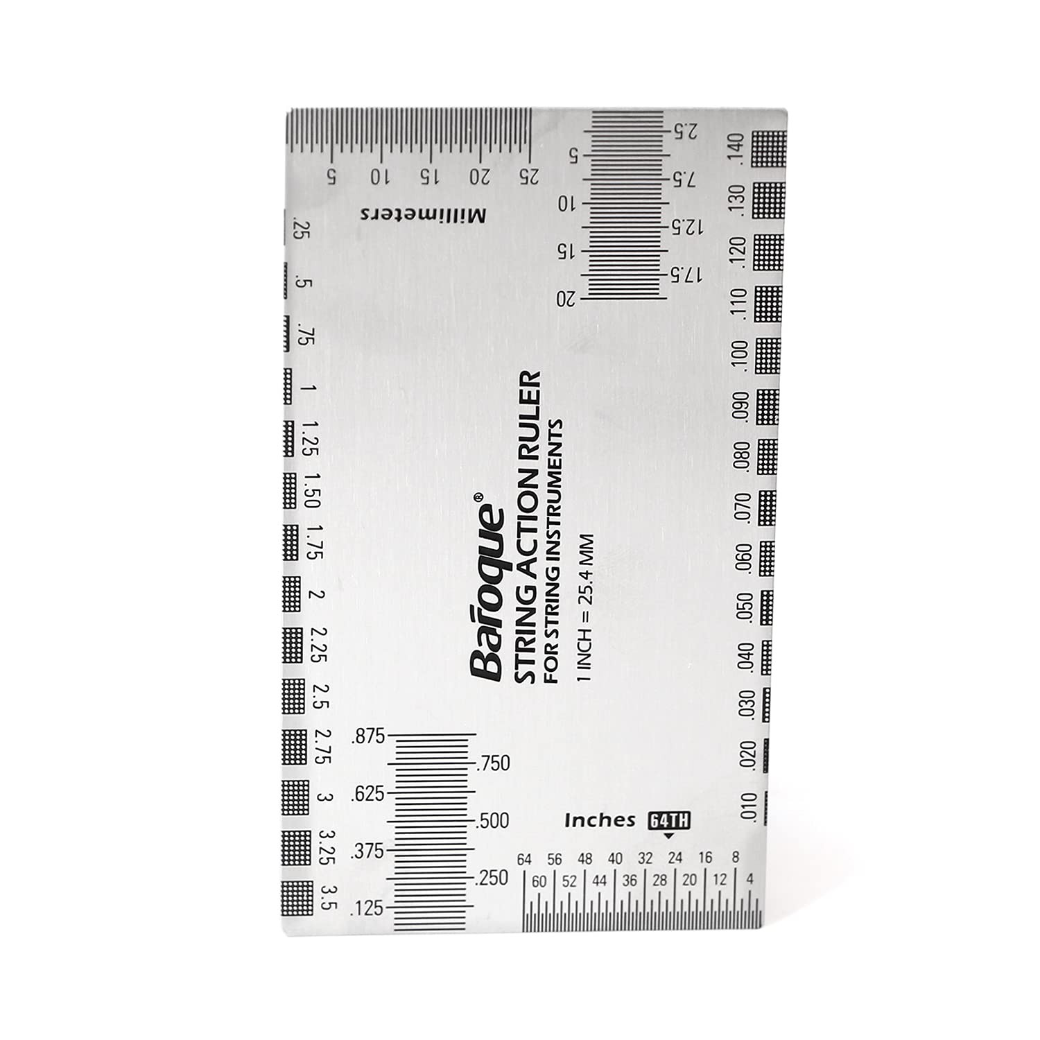 String Action Ruler Gauge Tool for Electric Bass and Acoustic Guitar