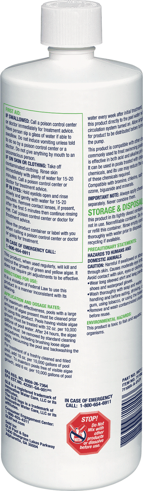 GLB Algae-X 32oz.