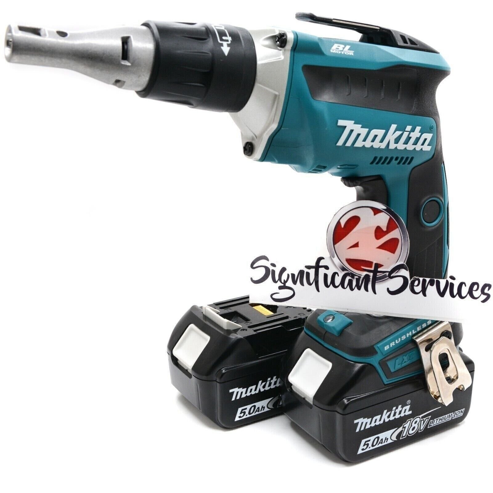 Makita XSF03Z LXT Brushless Drywall Screwdriver Push Drive Gun 5.0 Ah Batteries